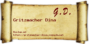 Gritzmacher Dina névjegykártya